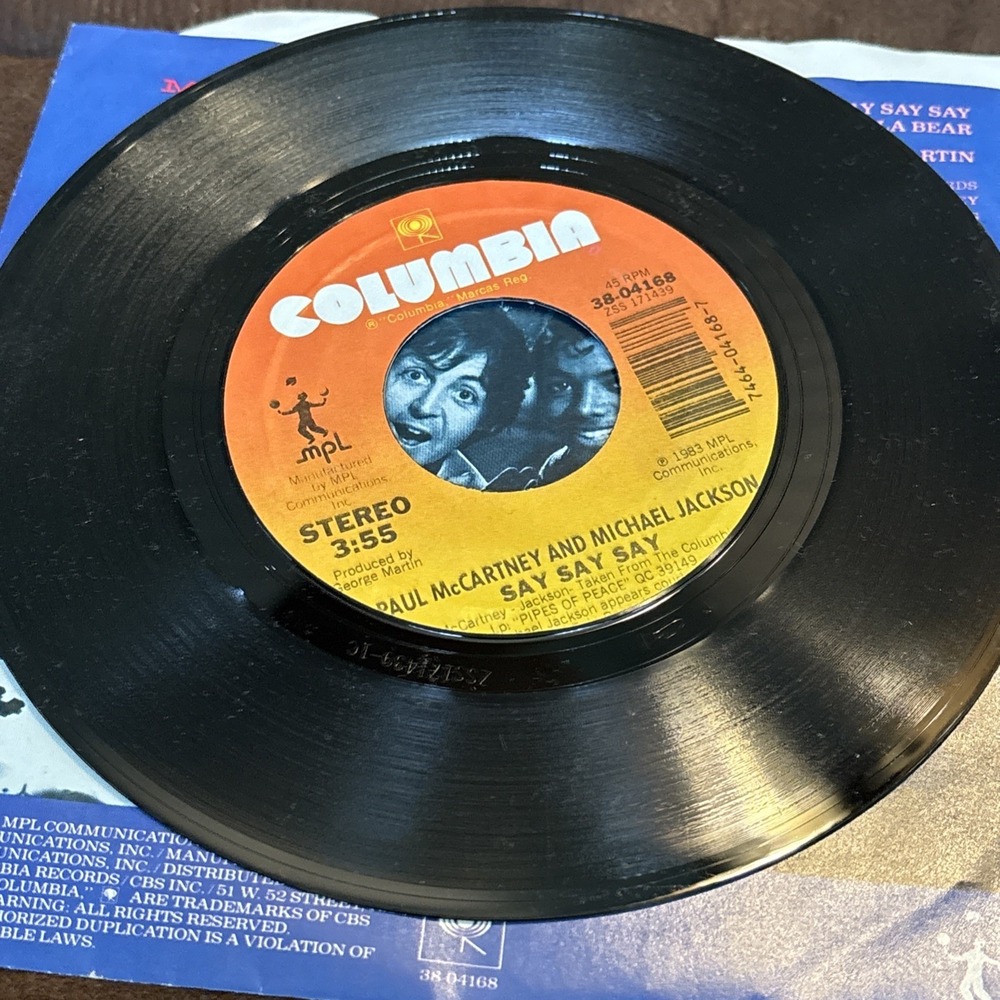 RARE LP VINYL ALBUM: McCartney & Jackson - Say Say Say PROMO (FH) Excellent - Picture 4 of 5
